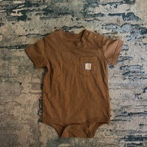 Carhartt Brown Baby Onesie
